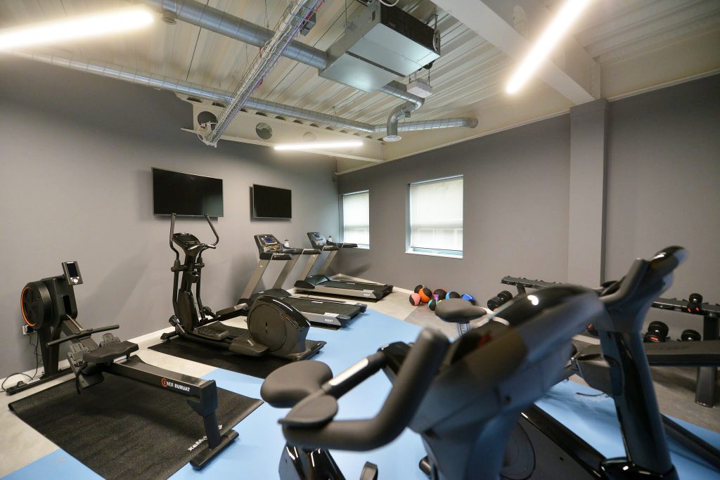 Gym at the SmartSearch office in Ilkley 